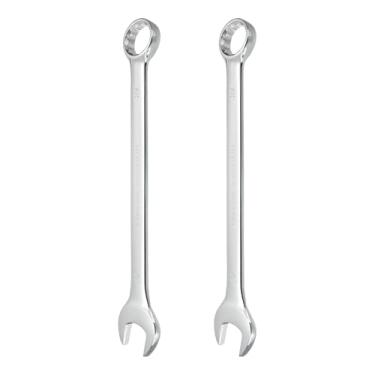 Imagem de HARFINGTON 2 peças chave de combinação de 27 mm caixa métrica de 12 pontos e chave inglesa de extremidade dupla CR-V de extremidade aberta para reparo de máquinas de móveis de tubos automotivos, faça
