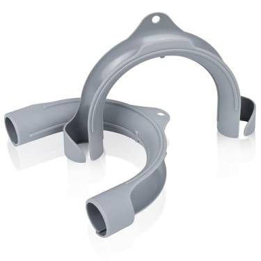 Imagem de XwaYexa Gancho de suporte de mangueira de drenagem em forma de U, gancho de suporte de mangueira com dobra em U para banheira, lava-louças e mangueiras de chuva para pia, compatível com arruelas