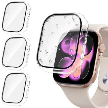 Imagem de Tensea [Pacote Com 3 Capas Protetoras De Tela Para Apple Watch Série 10 46 Mm, Capa Protetora Iwatch, Película Vidro Temperado Proteção Pc Rígido, Mulheres E Homens, Ultrafina]