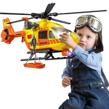 Imagem de Brinquedo de helicóptero de transporte de resgate CSDCSD para crianças