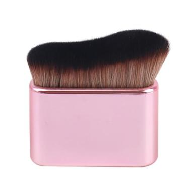 Imagem de oshhni Pincel para base em pó líquido facial, pincel autobronzeador para esfumar, ferramenta profissional multifuncional para maquiagem, e corpo, Roxo Rosa