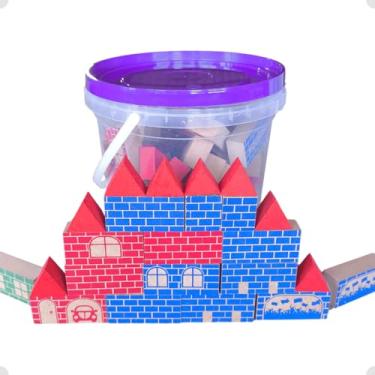 Imagem de Blocos De Montar Pequeno Engenheiro Arquiteto Brinquedo Madeira Cidades Futuro Educativo Pedagógico