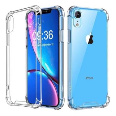 Imagem de Capa Capinha Transparente Anti Impacto Para iPhone XR | Bordas Reforçadas Fechada Na Câmera Proteção Completa Contra Quedas E Riscos | Case Flexível Cristal Clear