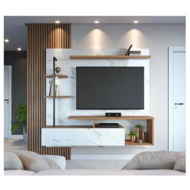 Imagem de Home Suspenso Ambiente Maragogi Calacatta Freijó Branco Neve  Colibri