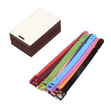 Imagem de Acouto 12pcs Magagem Em Branco Personalizável Com Tiras - Fibra de Fibra de Dupla Face Leve para Facilitar a Identificação na Viagem