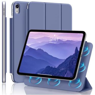 Imagem de JKSML Capa para iPad (A16) 11ª/10ª geração com suporte para lápis, ultrafina e leve, fixação magnética forte, capa fólio rígida antidobra, suporte triplo para iPad de 11 polegadas (2022)/11 polegadas