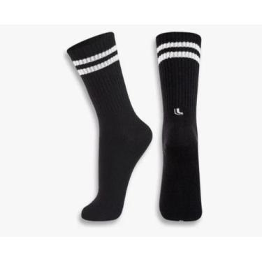 Imagem de Meia Cano Longo Lupo Com Listra Esporte Academia 03292-009, Preto, 45-
