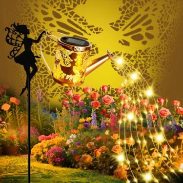 Imagem de Regador solar para jardim, luzes para ambientes externos, IP65, à prova d'água, regador, lanternas suspensas, decoração de jardim, movidas a energia solar, LED, pátio, quintal, caminho, luzes