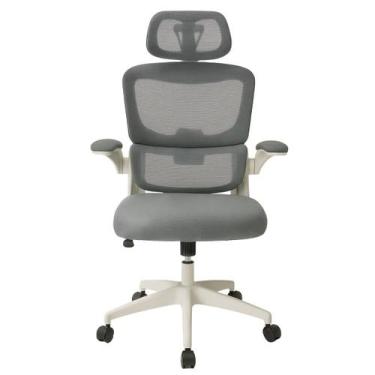 Imagem de Cadeira De Escritório Com Apoio De Lombar 3d Brin7 B7-010-br Branco Ma