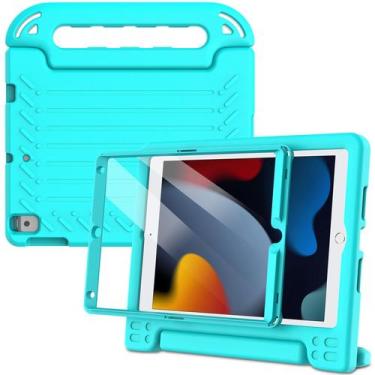 Imagem de Capa infantil LTROP para iPad 9/8/7 Gen 10,2" turquesa