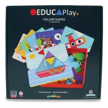 Imagem de Brinquedo Follow Shapes 12 Desenhos + 24 Formas - Polibrinq