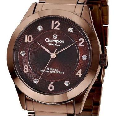 Imagem de Relogio champion feminino chocolate cn29230r