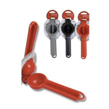 Imagem de Espremedor de Limão Plástico Resistente com Alça 22cm Purus, Preto