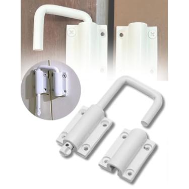 Imagem de Trinco Camarão giratório 1pç Branco Ferrolho Porta Sanfona Madeira 4 cores a sua escolha