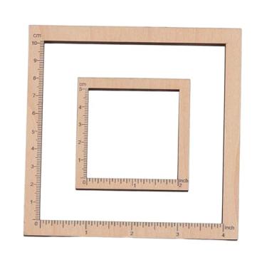 Imagem de KiBcsLic Régua de Tricô, Ferramentas Ergonômicas para Artesanato, Régua de Crochê Prática, Ferramentas de Medição para Tricô, 3 peças quadradas