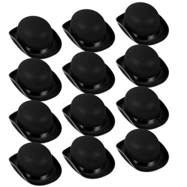 Imagem de SATINIOR Chapéus de feltro para fantasia de steampunk de mágico, para homens e mulheres, cosplay, festa de Halloween, Preto 8, Bowler