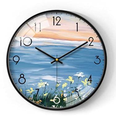 Imagem de Relógio de parede silencioso de cozinha - Relógio de parede 3D Relógio de parede grande, silencioso digital operado por bateria, decoração de casa decoração de parede de fazenda (C 30 cm) (A 30 cm)