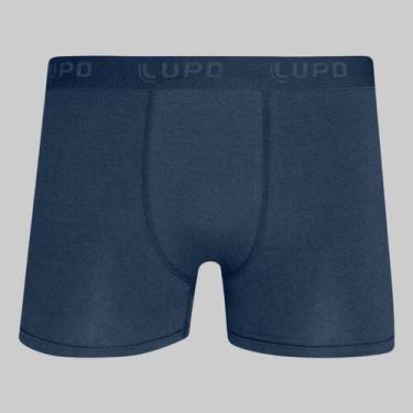 Imagem de Cueca Lupo Boxer Algodão com Elastano 00615-002, Azul marinho, P