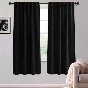 Imagem de Cortinas Blackout KGORGE Black 160x160cm 2 painéis