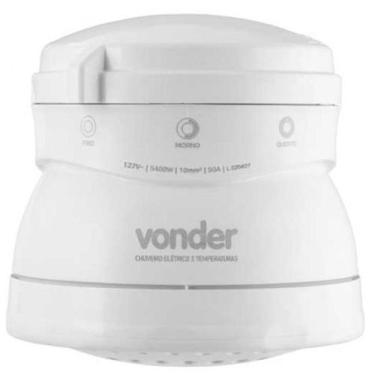 Imagem de Ducha Chuveiro Elétrico 3 Temperaturas 5.400W Branca Vonder, 110V