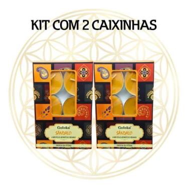 Imagem de KIT C/2 CX's Vela Aromática Para Rechaud Indiana Goloka, SÂNDALO
