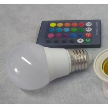 Imagem de Lampada Cromoterapia Muda Cores Controle Remoto - NoBrand, 4 UN