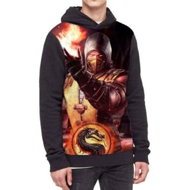 Imagem de Moletom Com Capuz Mortal Kombat Ref:538 - smoke, Preto, G