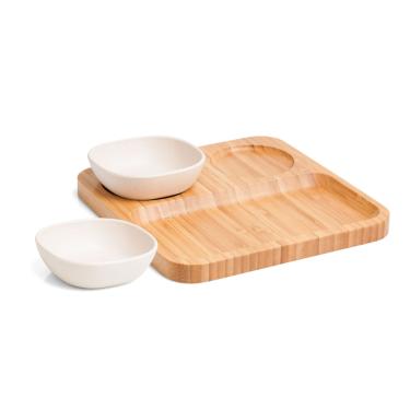 Imagem de Conjunto Para Petiscos E Patês Em Bambu / Fibra De Bambu - 3 Pçs Welf