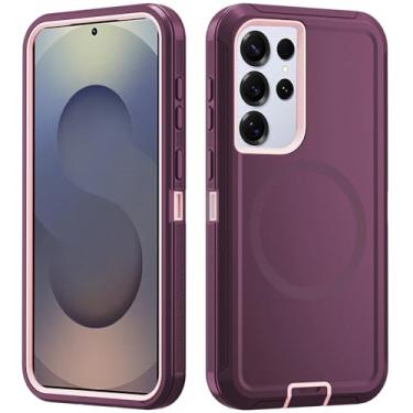 Imagem de Asuwish Capa de telefone para Samsung Galaxy S25 Ultra 5G com protetor de tela capa magnética híbrida à prova de choque protetora resistente acessórios S25Ultra 25S S 25 25Ultra 6.9 2025 mulheres