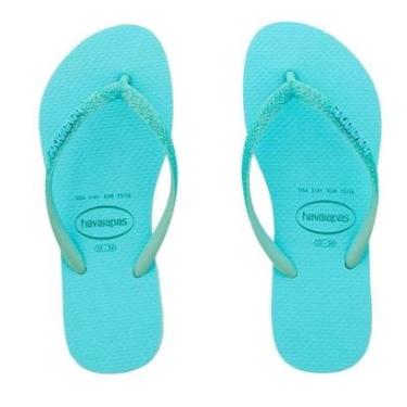 Imagem de Chinelo Havaianas Slim Glitter Neon Azul - 35-Feminino
