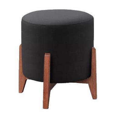 Imagem de Banqueta Puff  Decorativo Thor Veludo 3 Pés Madeira Luxo - Straso Deco