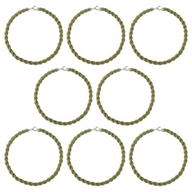 Imagem de 8 peças de tiras elásticas militares para botas, blusas de botas, ligas de blusa, com ganchos de metal, cadarços de bota para homens e mulheres, Navy Army Air Force (verde)