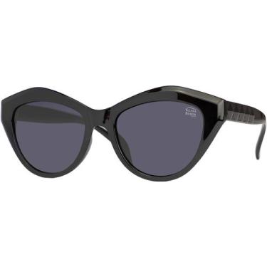 Imagem de Óculos de Sol Feminino Original Polarizado UV400 Redondo Preto Grande 