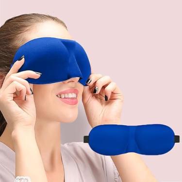 Imagem de Máscara de dormir para quem dorme de costas e de lado, 1 pacote, 100% de bloqueio de luz, máscaras oculares 3D para dormir, cobertura para os olhos com pressão zero para mulheres e homens, leve e