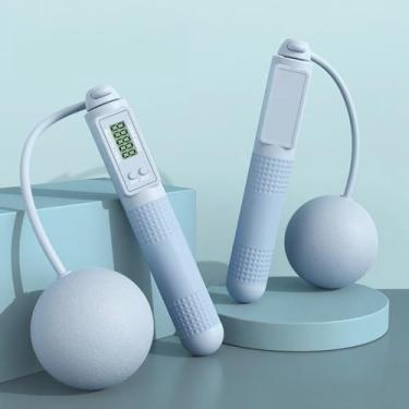 Imagem de Corda de pular sem fio com bola, corda de pular ajustável para adultos, fitness e treinamento, perfeita para exercícios de ginástica em casa