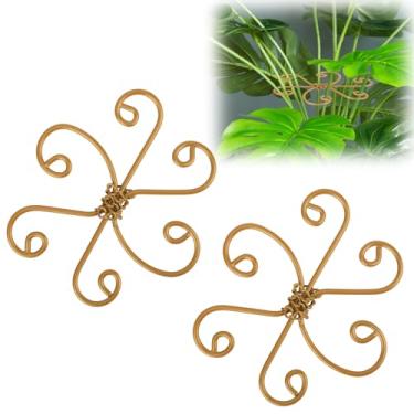 Imagem de 2 peças de suportes de caule de plantas de casa trepadeiras, suportes de haste de plantas treliças reutilizáveis para plantas de flores, acessórios de crescimento para plantas