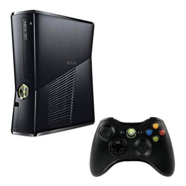 Imagem de Console Xbox 360 Slim 4GB Standard Cor Matte Black + 1 Controle Sem Fio-Unissex