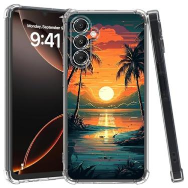 Imagem de DIGTIALL Capa transparente para Samsung Galaxy A16 5G de 6,7 polegadas, fina, transparente, antiamarelamento, antiderrapante, à prova de choque, proteção de grau militar para Samsung A16 5G, palmeira