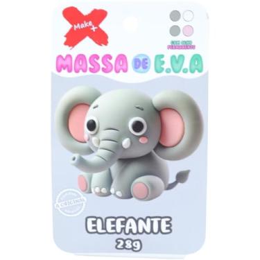 Imagem de Massa de Eva Criativa, Make+, Elefante, com 04 cores, 28 Gramas