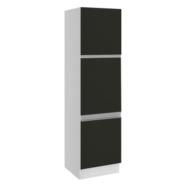 Imagem de Paneleiro Madesa Glamy 60 Cm 3 Portas Branco Preto