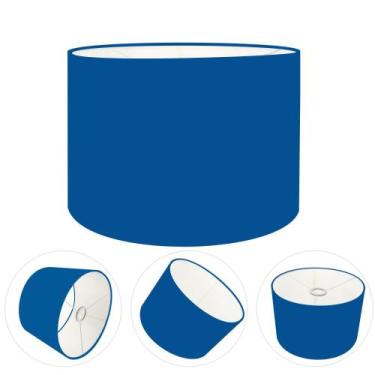 Imagem de Cúpula Abajur Cilíndrica Cp-8017 Ø40x21cm Azul Marinho - Vivare