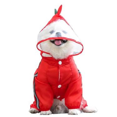 Imagem de Capa de chuva refletiva impermeável IOICYBF para cães