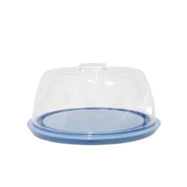 Imagem de Porta Queijo Acrílico Queijeira com Tampa Premium para Café da Manhã Elegance (AZUL)