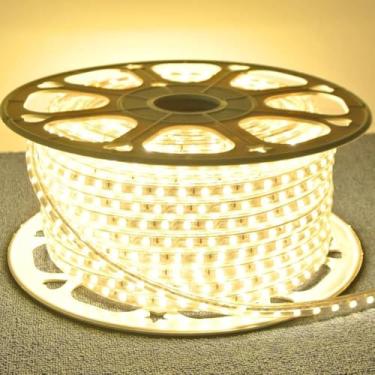 Imagem de 1 A 10 Metros Fita Mangueira Led Branco Frio/Quente 110v/220v De Fonte De Alimentação(Branco-quente 110v,8M)