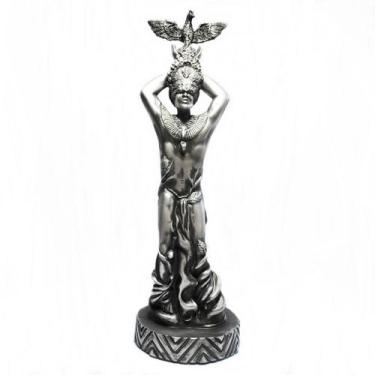Imagem de Ossain Orixá em Resina Camasi Guimarães, Média, Prata