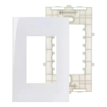 Imagem de Conj Placa 4x2 3 Postos Horiz Br com Suporte Sleek - MARGIRIUS