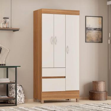 Imagem de Guarda Roupa Wind Em Mdp Com 3 Portas 2 Gavetas Demobile Amendola/off Wh