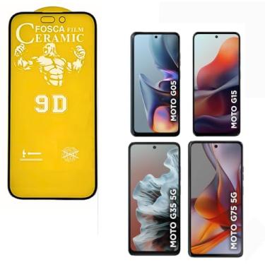Imagem de Película Cerâmica Fosca Moto G05 / G15 / G35 / Moto G75,Proteção Total, Anti-Riscos e Não Deixa Marcar De Dedo Na Tela