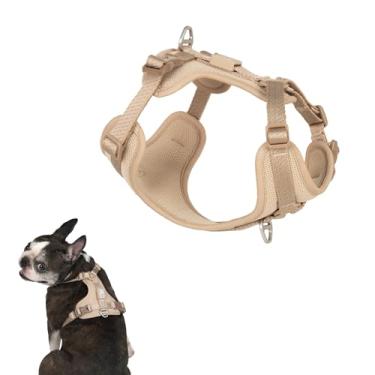 Imagem de BuddyArmor Arreio refletivo para cães para todos os climas, sem puxão, código QR, antiperda, ajustável, fivela de liberação rápida, macio, acolchoado, respirável para cães pequenos, médios e grandes