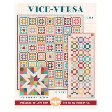 Imagem de Padrão de colcha Riley Blake Vice-Versa por Lori Holt – It's Sew Emma | Fat Quarter Friendly | Inclui colcha, corredor e travesseiro/instruções de mesa, projetado para tipo/tecido ográfico
